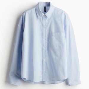 H&M Light Blue Striped Casual Shirt